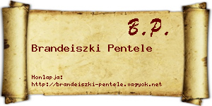 Brandeiszki Pentele névjegykártya