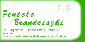 pentele brandeiszki business card